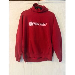 Piggly Wiggly Hoodie Mens XL Red Don't Mess with the Pig Graphic Sweatshirt